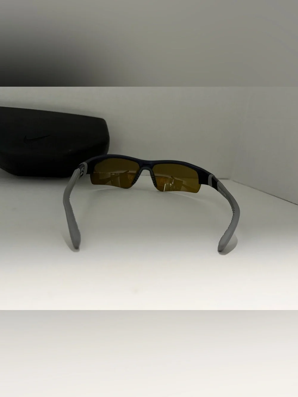 Nike Men's Sport Sunglasses in Dark Blue Frame with Brown Lenses